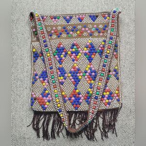 1970s multicolored bubble beaded purse